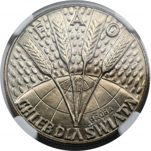 PRÓBA, 10 złotych 1971 FAO - Chleb dla świata - NGC MS67