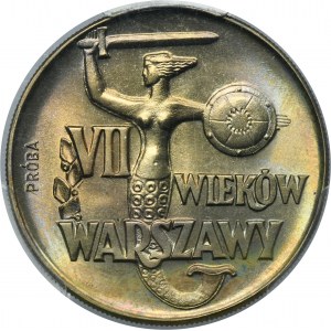 PRÓBA, 10 złotych 1965 VII Wieków Warszawy - PCGS MS67