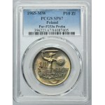 SAMPLE, 10 gold 1965 7th Centuries of Warsaw - PCGS MS67