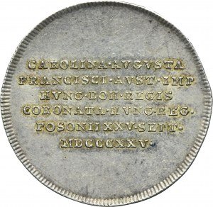 Austria, Franz II, Crowned token of Caroline Augusta 1825