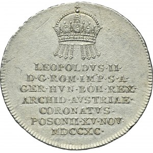 Austria, Leopold II, Żeton koronacyjny Wiedeń 1790