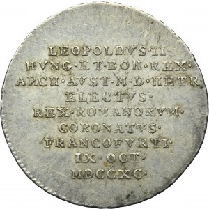 Austria, Leopold II, Coronation token Frankfurt 1790
