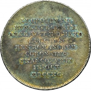 Austria, Leopold II, Coronation token Frankfurt 1790