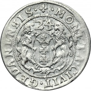 Sigismund III Vasa, 1/4 Thaler Danzig 1624/3 - PR•