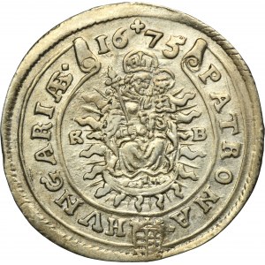 Hungary, Leopold I, 15 Kreuzer Kremnitz 1675