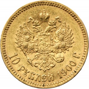 Rusko, Mikuláš II, 10 rubľov Petrohrad 1900 Ф-З