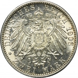Germany, Baden, Friedrich I, 2 Mark Karlsruhe 1906