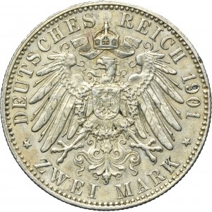 Germany, Kingdom of Prussia, Wilhelm II, 2 Mark Berlin 1901