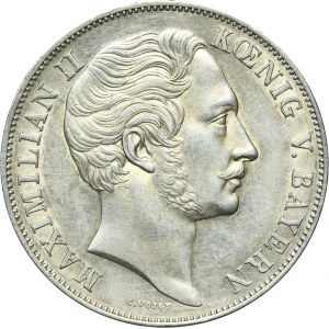 Germany, Kingdom of Bavaria, Maximilian II Joseph, 2 Gulden Munich 1855
