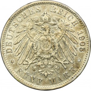 Germany, Bavaria, Otto, 5 Mark Munich 1903 D