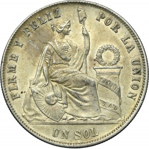 Peru, 1 Sol Lima 1871