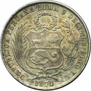 Peru, 1 Sol Lima 1871