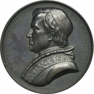 Państwo Kościelne, Watykan, Pius IX, Medal na pamiątkę powrotu papieża do Rzymu 1850