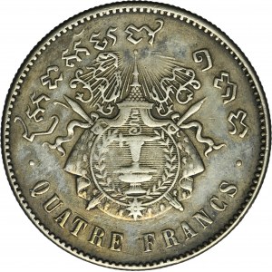 Cambodia, Norodom I, 4 Francs 1860