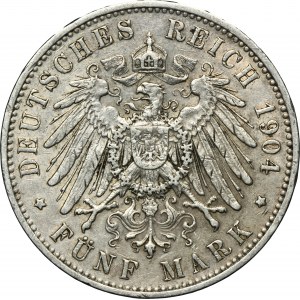 Germany, Kingdom of Saxony, Georg, 5 Marek Muldenhütten 1904 E