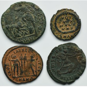 Set, Römisches Reich, Follis (4 Stück).