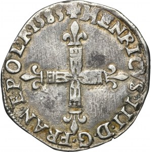 Henry III of France, 1/4 Ecu 1585
