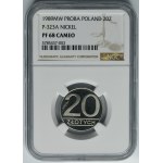 SAMPLE Nickel, 20 gold 1989 - NGC PF68 CAMEO - RARE, reversed inscription