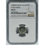 PRÓBA NIKIEL, 2 złote 1989 - NGC MS68