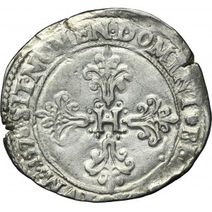 Henry III of France, Franc Nantes 1578 T - RARE
