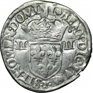 Henry III of France, 1/4 Ecu Nantes 1589 T