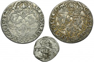 Set, Sigismund II August and Sigismund III Vasa, 2 Denarius and 6 Groschen (3 pcs.)