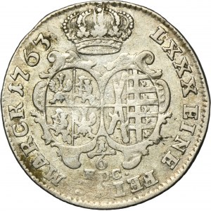 Auguste III Sas, 1/6 Thaler (or) Leipzig 1763 EDC - RARE