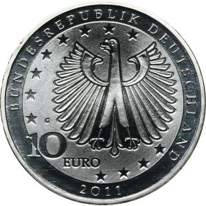 Niemcy, 10 Euro Karlsruhe 2011 G - 200. Rocznica Urodzin Franciszka Liszta