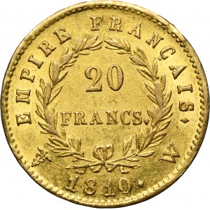 France, Napoleon I, 20 Francs Lille 1810 W