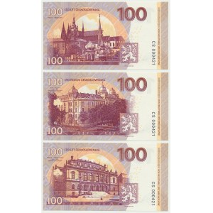 Czechoslovakia, 100 Korun 2018 (3 pcs.) - commemorative note (3 pcs.)