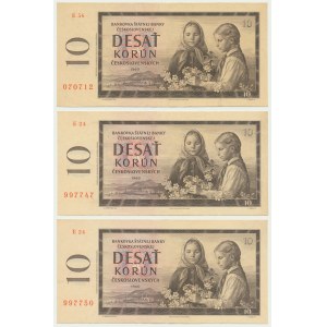 Czechoslovakia, 10 Korun 1960 (3 pcs.)