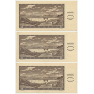 Czechoslovakia, 10 Korun 1960 (3 pcs.)