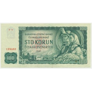 Czechosłowacja, 100 koron 1961 - B - rzadka seria