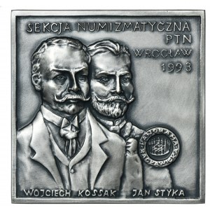 Medal Numismatic Section of PTN Wroclaw 1993 - Wojciech Kossak, Jan Styka - RARE