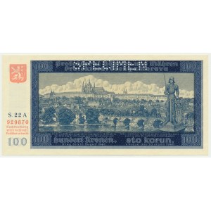 Czechy i Morawy, 100 koron 1940 - WZÓR - I emisja