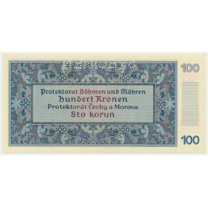 Bohemia & Moravia, 100 Korun 1940 - SPECIMEN - I issue