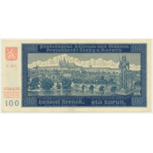 Czechy i Morawy, 100 koron 1940 - II emisja