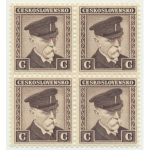 Czechoslovakia, G stap use on old Slovakian banknotes (4 pcs.)