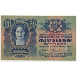 Czechosłowacja, 20 halerzy (1919) na 20 koronach 1913