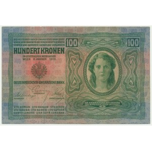 Czechosłowacja, 1 korona 1919 na 100 koronach 1912