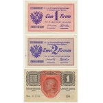 Austria, set 1-2 Kronen 1916-19 (3 pcs.) - radar serial number