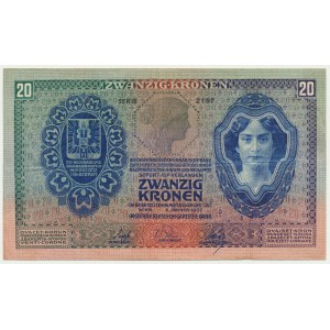 Austria, 20 koron 1907