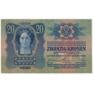Rakúsko, 20 korún 1913