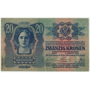 Austria, 20 Kronen 1913 - II issue