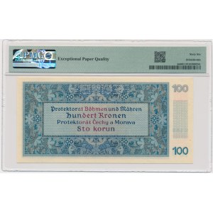 Czechy i Morawy, 100 koron 1940 - I emisja - WZÓR - PMG 66 EPQ