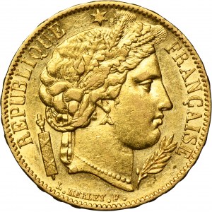 France, Second Republic, 20 Francs Paris 1849 A