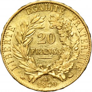 Francja, II Republika, 20 Franków Paryż 1849 A