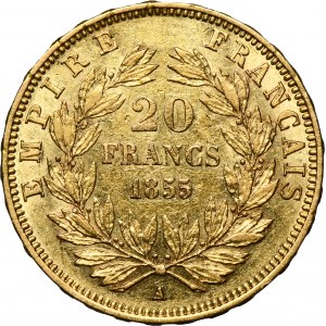 France, Napoleon III, 20 Francs Paris 1855 A