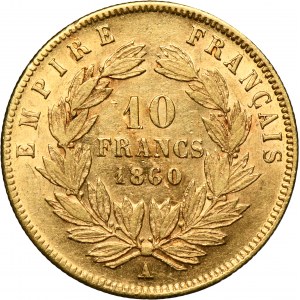 Francja, Napoleon III, 10 Franków Paryż 1860 A