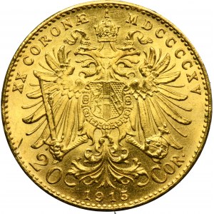 Austria, II Republika, 20 Koron Wiedeń 1915 - NOWE BICIE